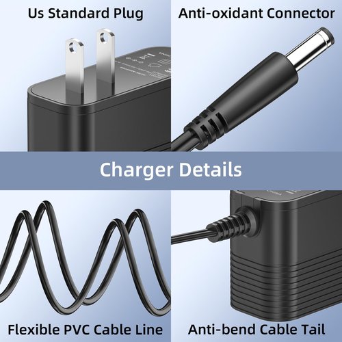 Charger for INSE Cordless Vacuum Cleaner, Replacement Charger Compatible with INSE N5S N5 N500 N550 N560 N570 N6 N6S N600 N650 N660 N670 V70 Cordless Vacuum Cleaner Power Cord