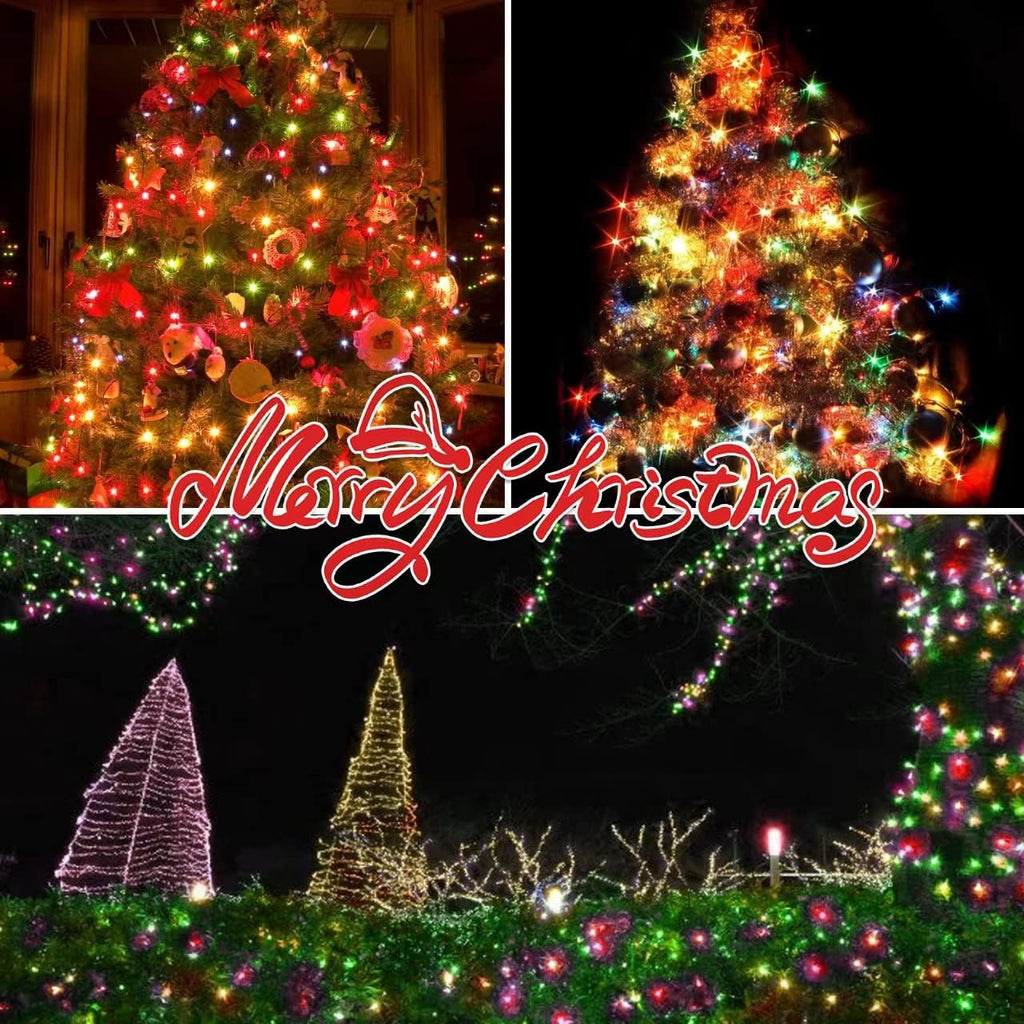 100LIGHTS Multi Extra-Bright Christmas Decorative String Lights - 5.98m Waterproof Mini Set for Home & Garden