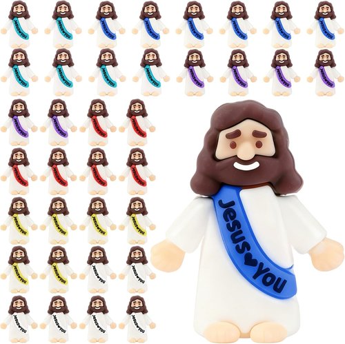 Little Jesus Figurines - 36 Pack Mini Jesus Figures for Church Events | Perfect Easter & Christmas Gifts