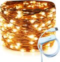 RUICHEN 20 Ft USB Fairy String Lights - 120 LED Waterproof Copper Wire for Bedroom & Party Decor | Warm White