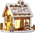 Wesiti Gingerbread House Decor - Lighted 6-Inch LED Christmas Decoration for Indoor Festive Display