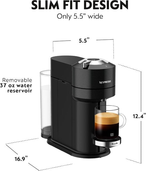 Breville Nespresso Vertuo Next Coffee & Espresso Maker - Premium with Aeroccino Frother