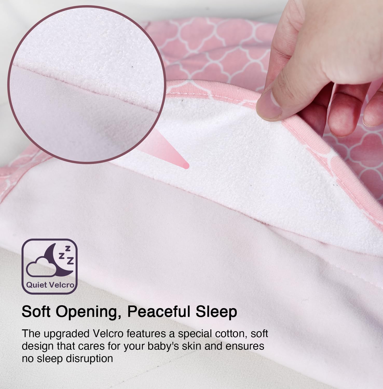Skiennix Baby Sleep Sack Swaddle - 3-Way Adjustable 100% Cotton Transition Blanket for Girls | 0-6 Months, Pink