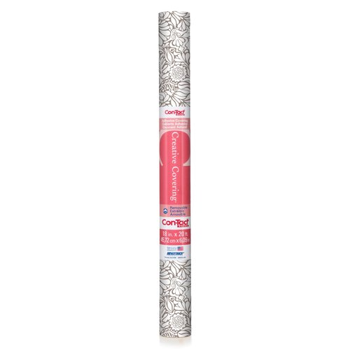 Con-Tact Brand Creative Covering Self-Adhesive Shelf and Drawer Liner, 18" x9', Batik Taupe (09F-C9A243-12)