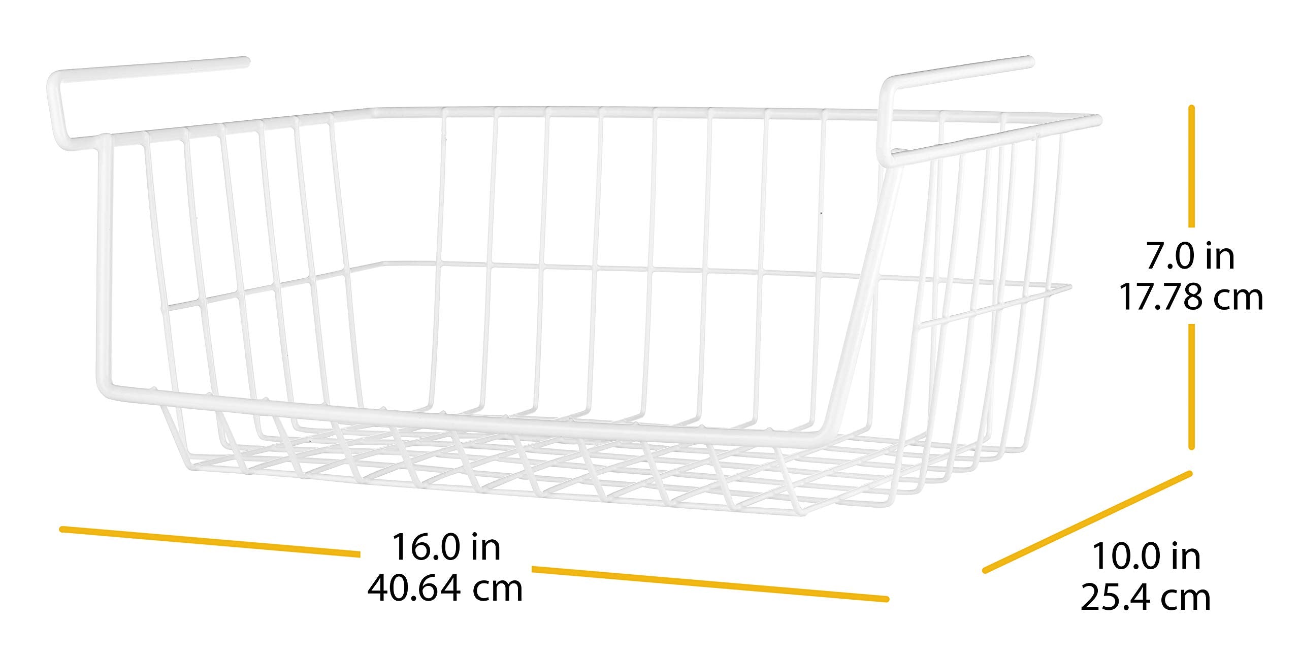 Whitmor White Wire Shelf Basket