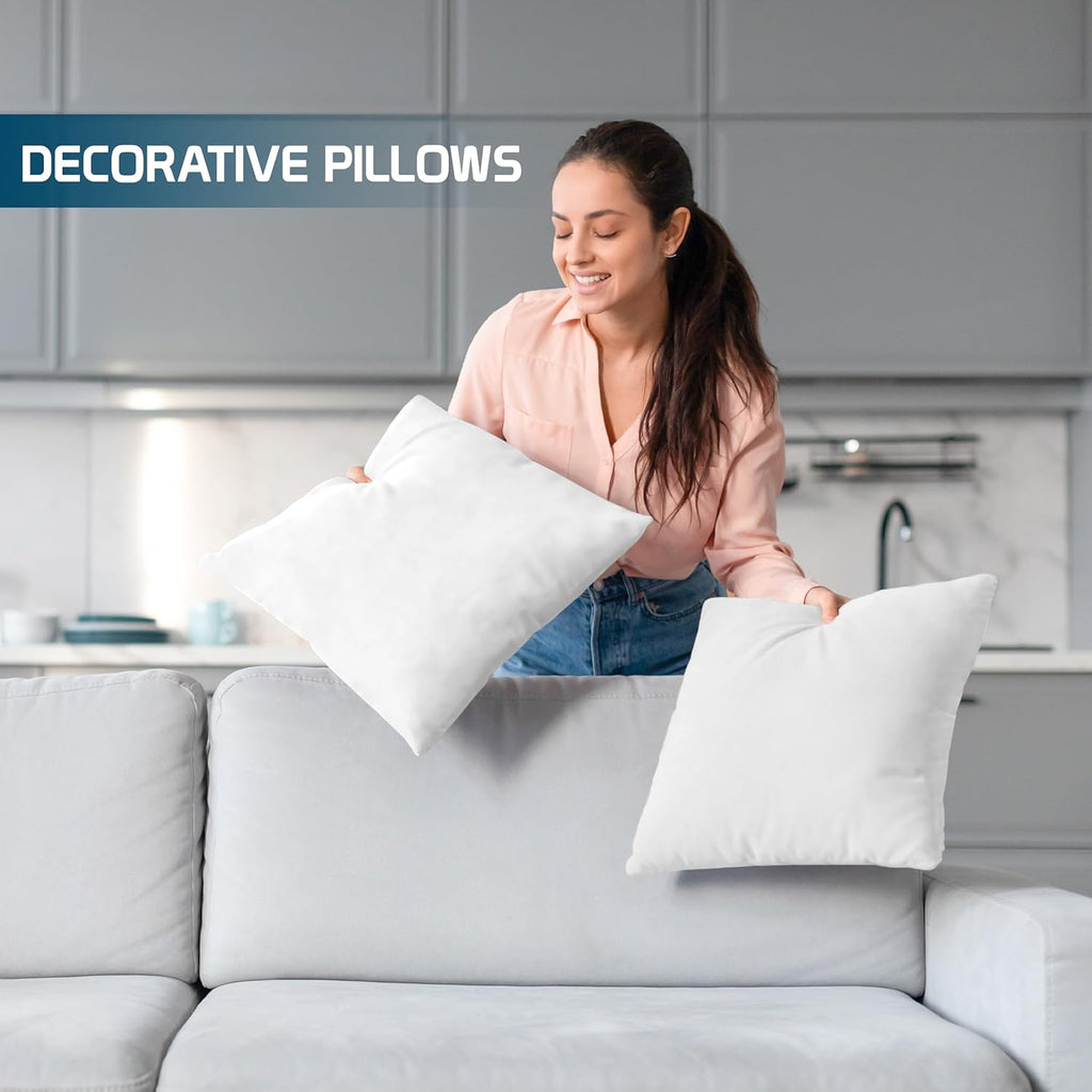Utopia Bedding Throw Pillow Inserts - Soft & Plush 28 x 28 Inches | Pack of 4 White Indoor Decor