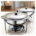 Chafing Dishes for Buffet 2 Pack, 5QT Food Warmers for Parties Buffet, Stainless Steel Round Chafers and Buffet Warmers Sets for Home, Gatherings, Birthday, Parties, Church Events, Catering Events