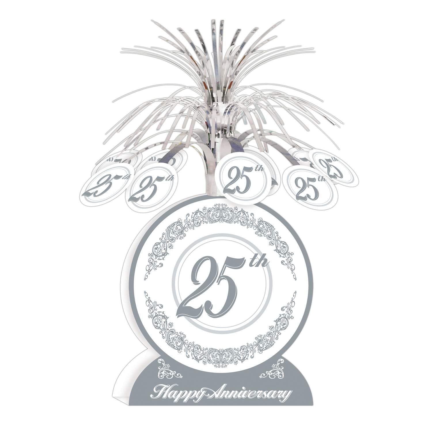 25th Anniversary Centerpiece Party Accessory (1 count) (1/Pkg)