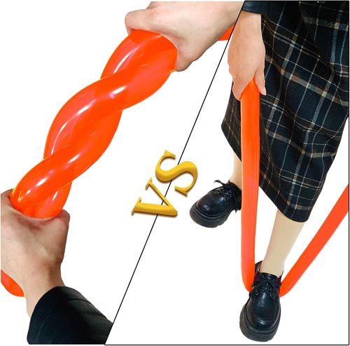 Long Orange Balloons Kit - 260 Bright Orange Twisting Balloons for Kids' Halloween Party Decor
