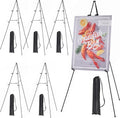 MEEDEN 6Pcs Metal Easel Stand - 63" Portable Tripod Display for Weddings, Paintings & Presentations