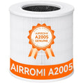AIRROMI A2005 HEPA Air Purifier Replacement Filter, 3-In-1 Original Filter, Remove 99.97% of 0.3 Micron Particle 1 Pack White Activated Carbon 1Pack