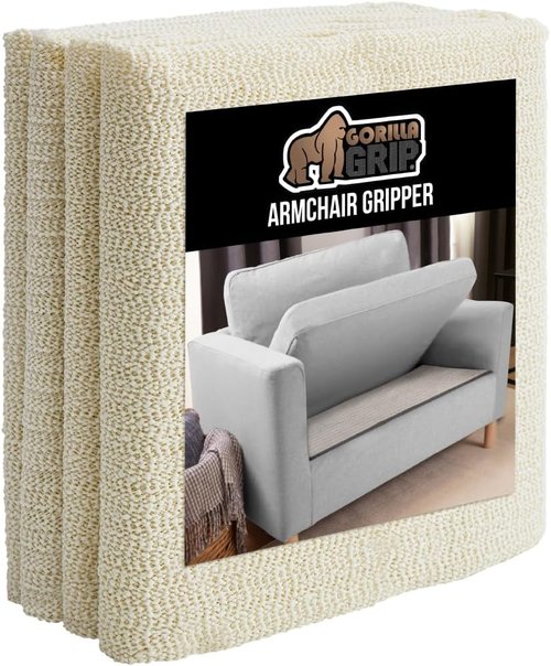 Gorilla Grip Armchair Slide Stopper - Non-Slip Gripper for Sofas, Chairs & Cushions | Easy Trim Design