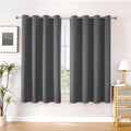 ChrisDowa Blackout Curtains - Thermal Insulated Room Darkening Panels, 54 Inches Long, Grey (Set of 2)