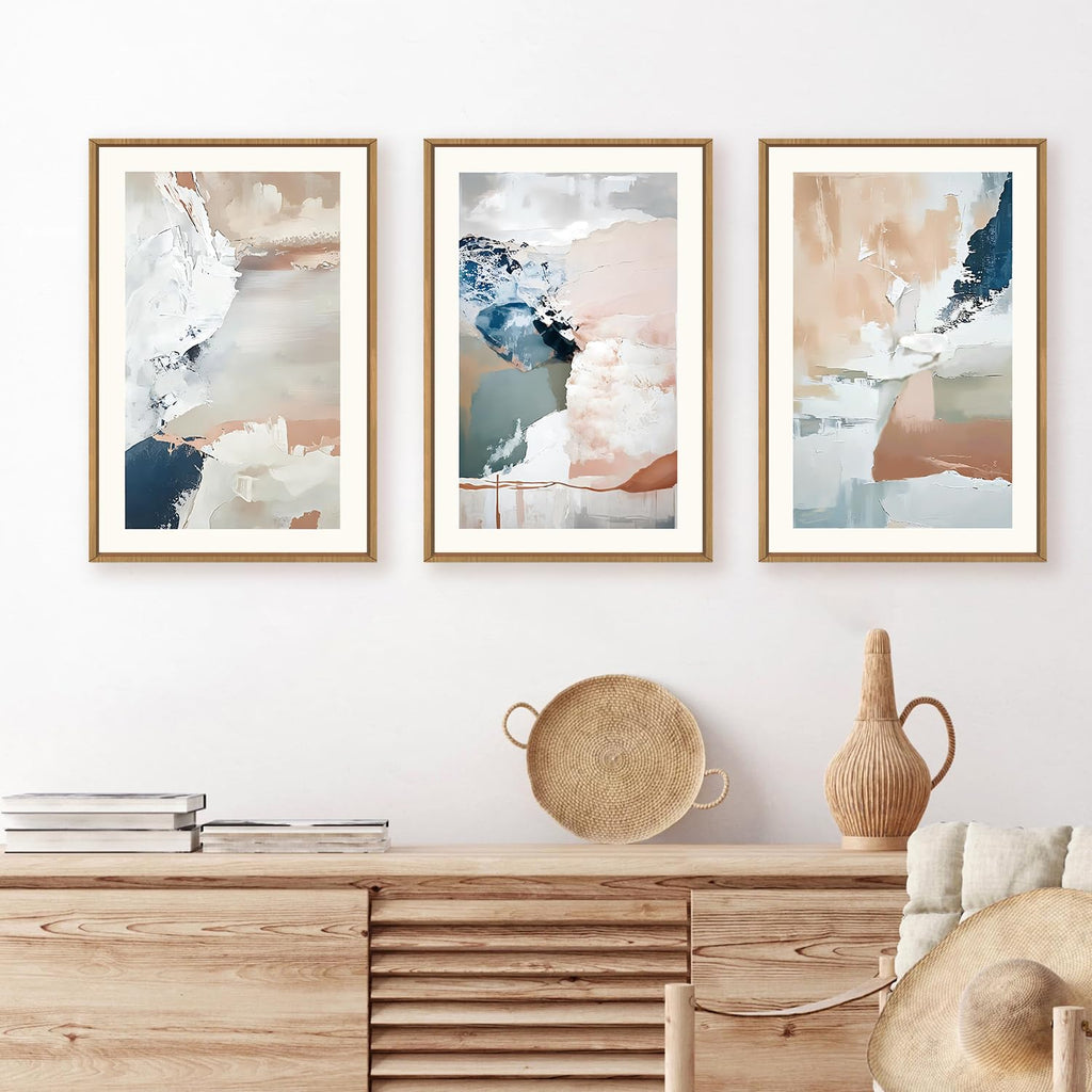 BICERE Large Modern City Moon Framed Canvas Wall Art,Forest Misty Wall Decor,Winter Town Night Wall Painting,Nature Landscape Picture Artwork for Living Room,Bedroom,Dining Room,Office -16"x24"x3