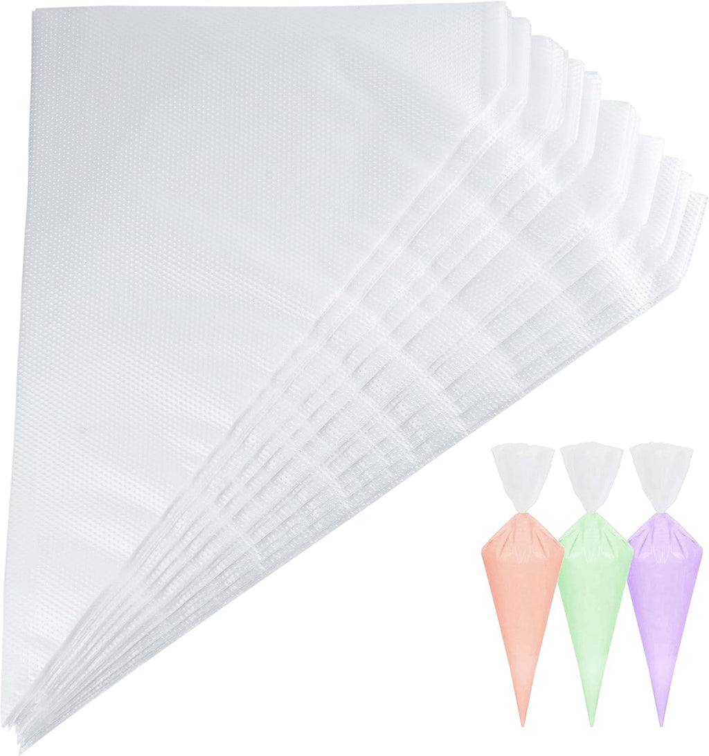 Regine Switzerland 12-Inch Disposable Piping Bags - 100 Count Anti-Burst Non-Slip Pastry Bags for Cake Decorating