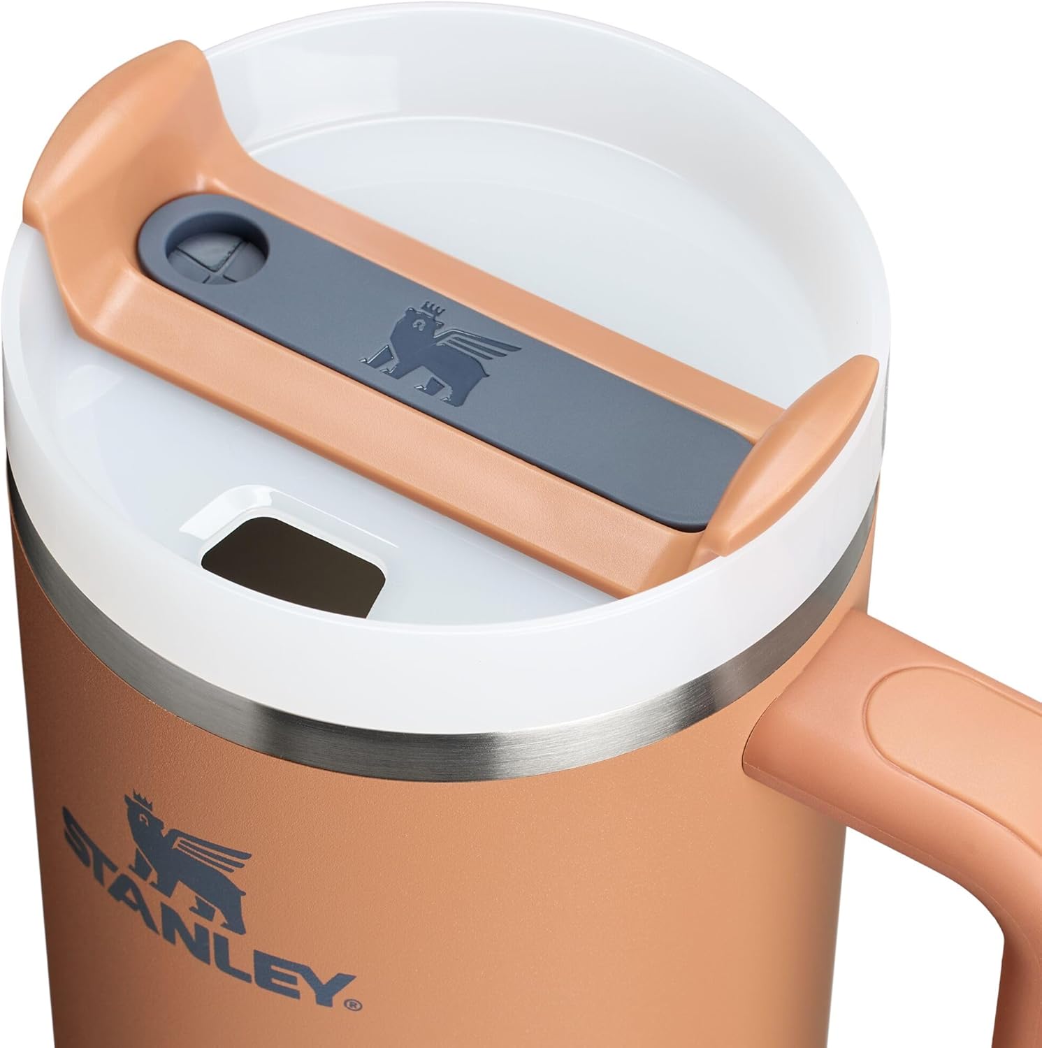 STANLEY Quencher H2.0 Tumbler - 40 oz Insulated Stainless Steel with Handle & Straw | BPA-Free | Toast Color