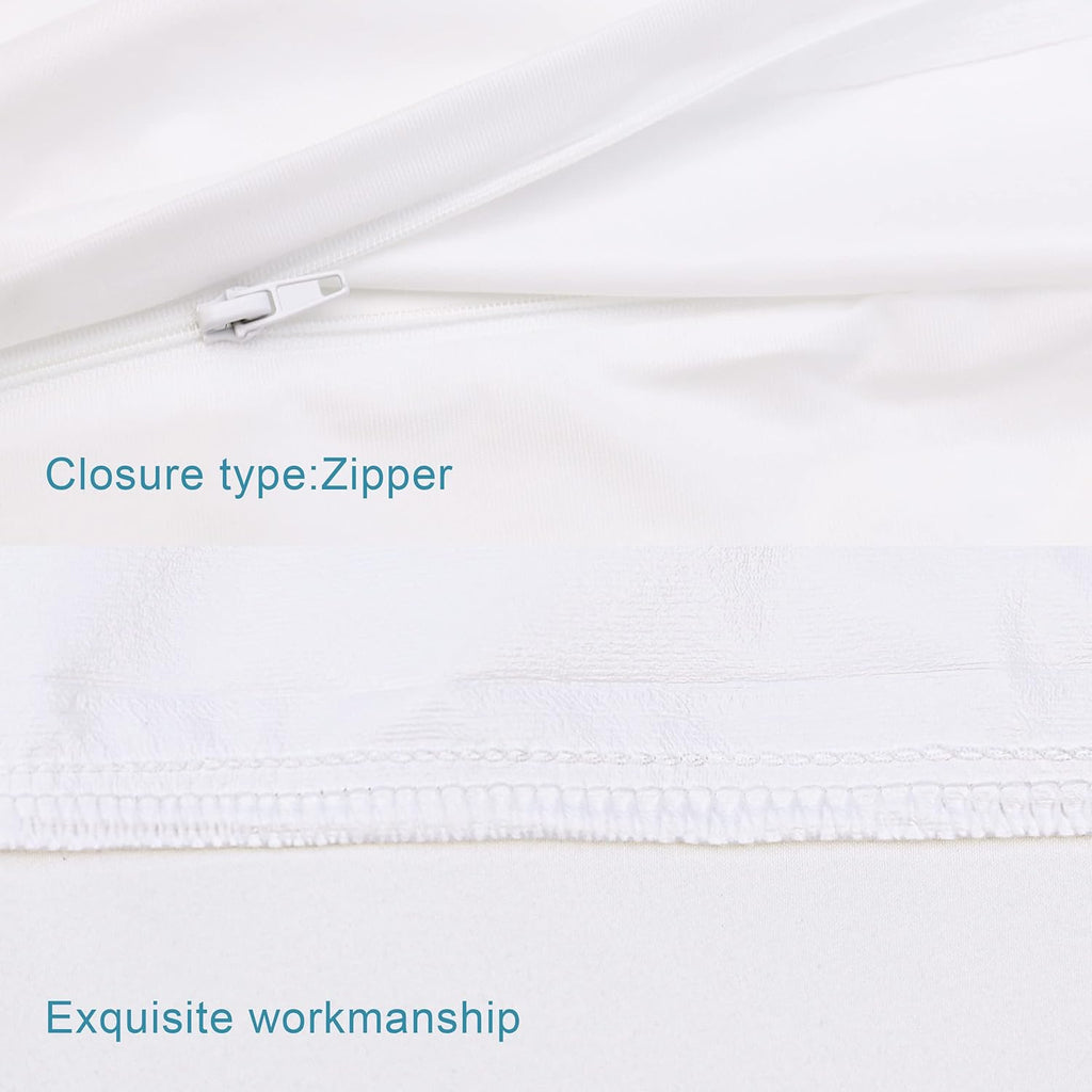 NTBAY Waterproof Pillow Protectors - Super Soft Zippered Covers | 20x26 Inches | Pure White, 4 Pack