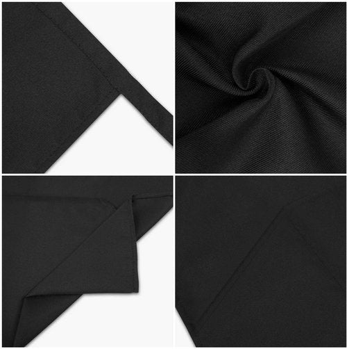 tsmyp Hip pouch apron Black Waitress Waiter Server Short Aprons Kitchen apron,Two front and two back pockets,6.7" x 9.8" (hip pouch apron, 1)
