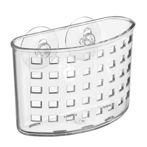 iDesign Suction Cup Shower Caddy Basket - Bathroom Storage Organizer - Clear - Made in USA