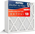 MERV 13 20x20x1 Air Filter by [Brand Name] - 4-Pack Electrostatic Pleated HVAC Filters | Captures Dust, Pollen & Pet Dander