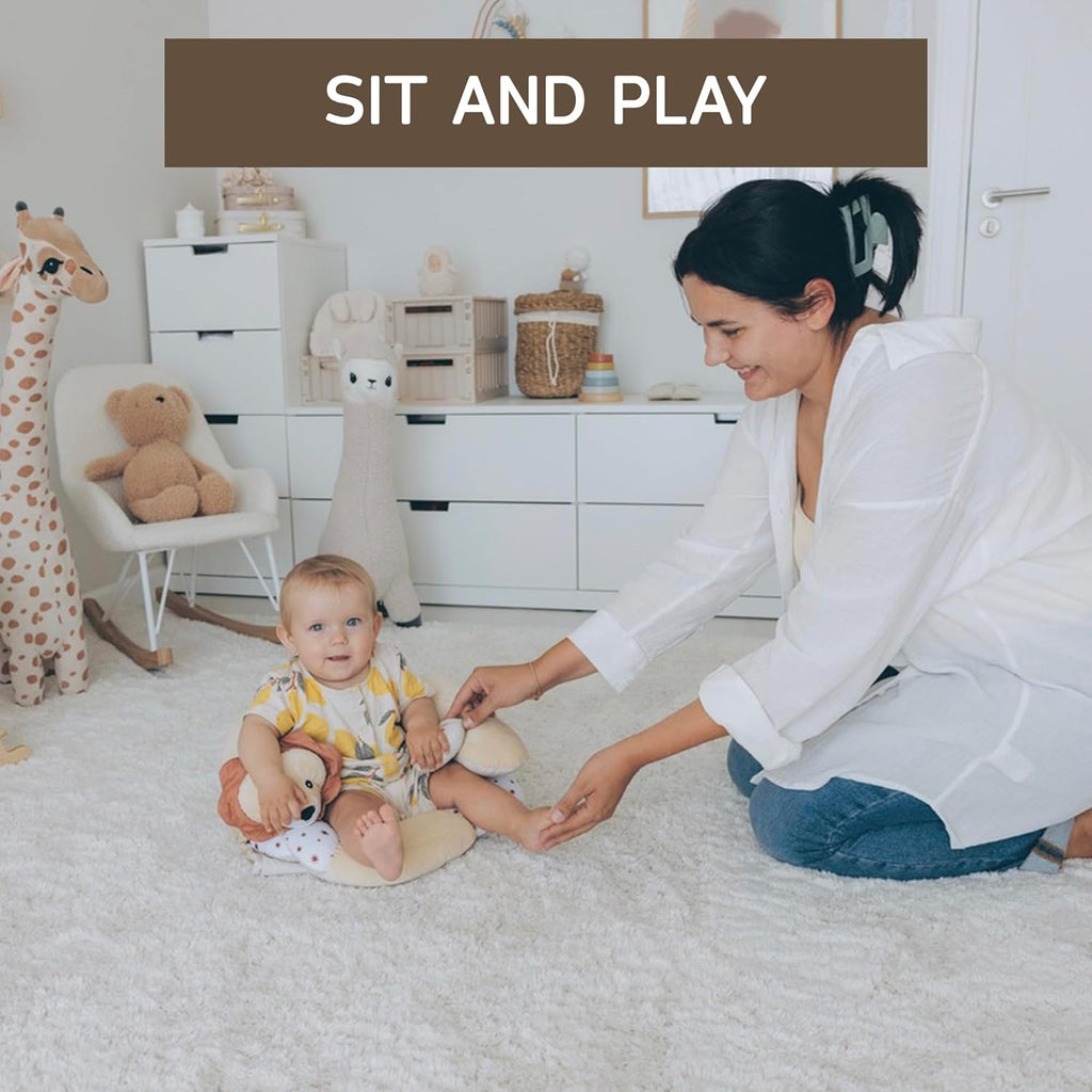 Aila+Aiden Tummy Time Mat & Seated Support - Sensory Toys for Newborns & Babies (Sand)
