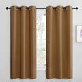 NICETOWN Blackout Curtains - Noise Reducing & Draft Blocking | 68-Inch Length, Gold Brown (2 Panels)