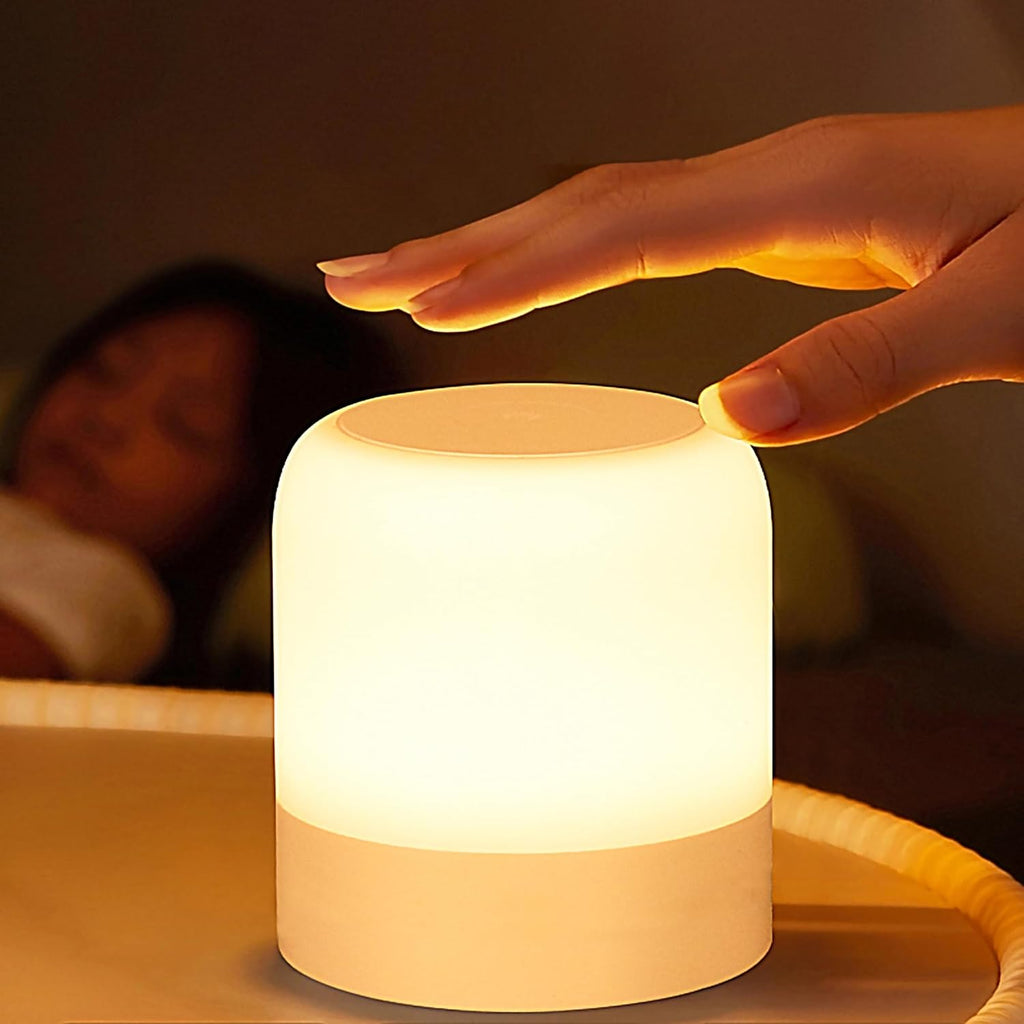 Skiennix Portable Baby Night Light - Rechargeable LED Egg Lamp with 3 Colors for Nursery | Dimmable Touch Control