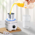 WISFISSH Cooling Cup with Mood Light,Beverage Cooler with Insulated Cover, 2-in-1 Cooling Cup for Desk(Cooling&Heating),Electric Drink Cooler for Cola Beer Coffee Juice Yogurt -White