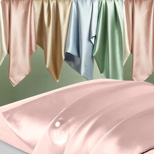 **Regine Switzerland Mulberry Silk Pillowcase - King Size, Anti-Acne, Cooling, Coral Color**