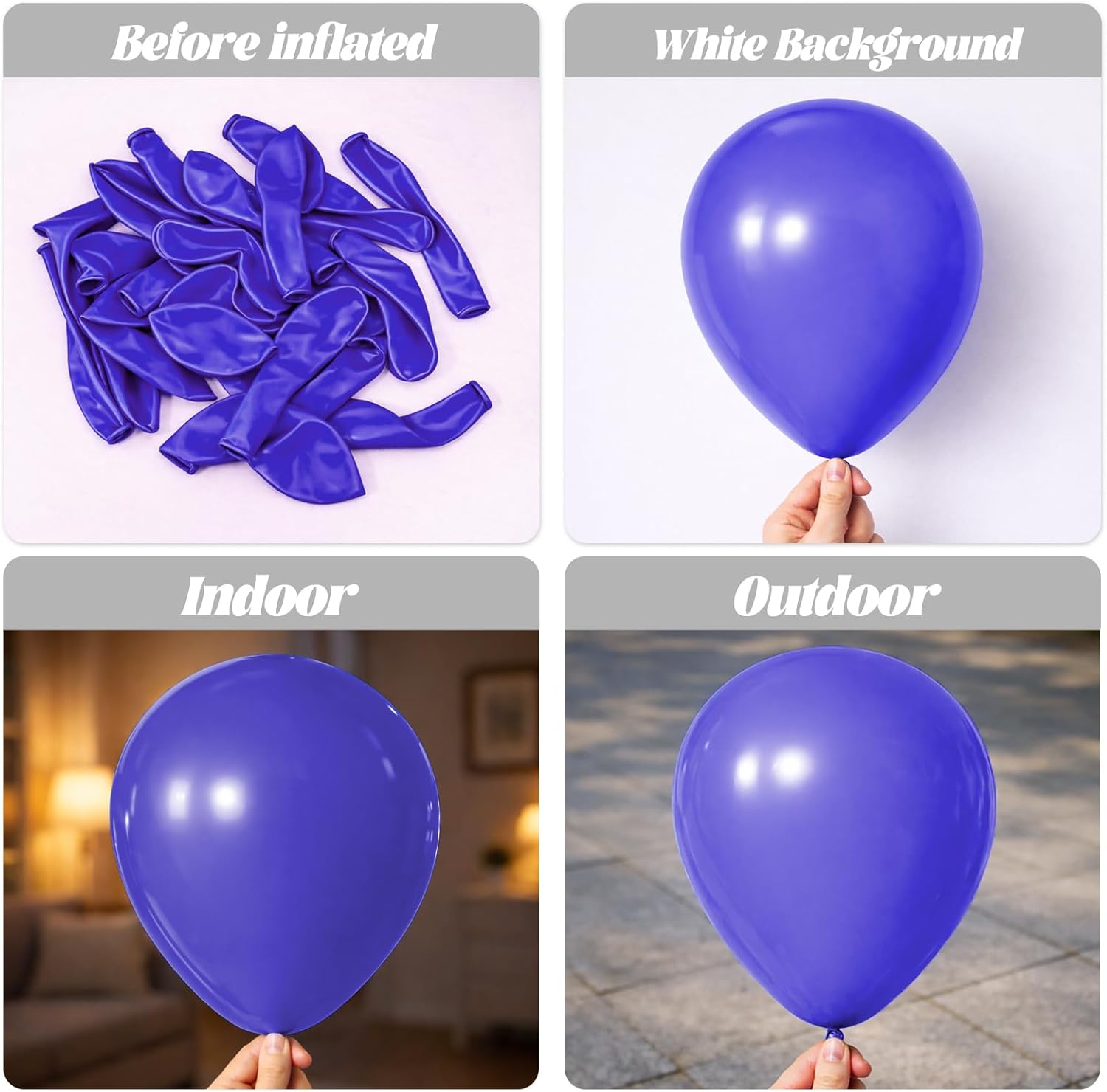 Voircoloria 105pcs Royal Blue Balloons - 12 Inch Party Balloons for Birthdays & Celebrations