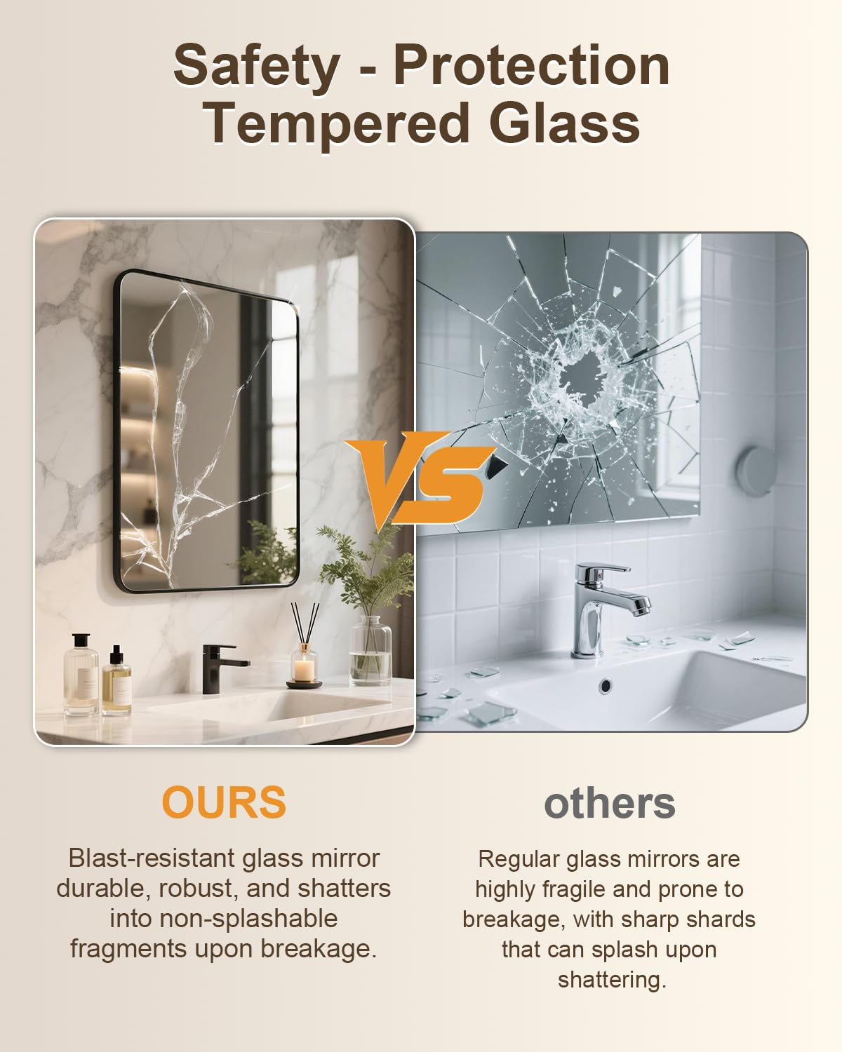 SUNQUEEN 36" x 24" Black Bathroom Mirror for Wall, Modern Bathroom Vanity Mirror for Over Sink Bedroom Entryway or Living, Metal Framed HD Tempered Glass Room Horizontal or Vertical