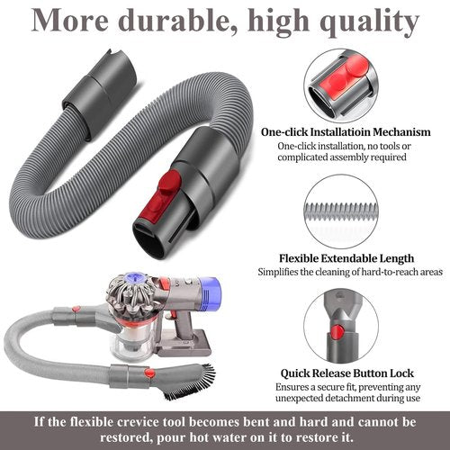 Professional Vacuum Attachment Kit for Dyson GEN5 G5 V15 V12 V11 V10 V8 V7 Detect Cyclone Torque Drive Absolute Animal Trigger Cordless Vacuum Accessories Extension Hose Replacement Brush
