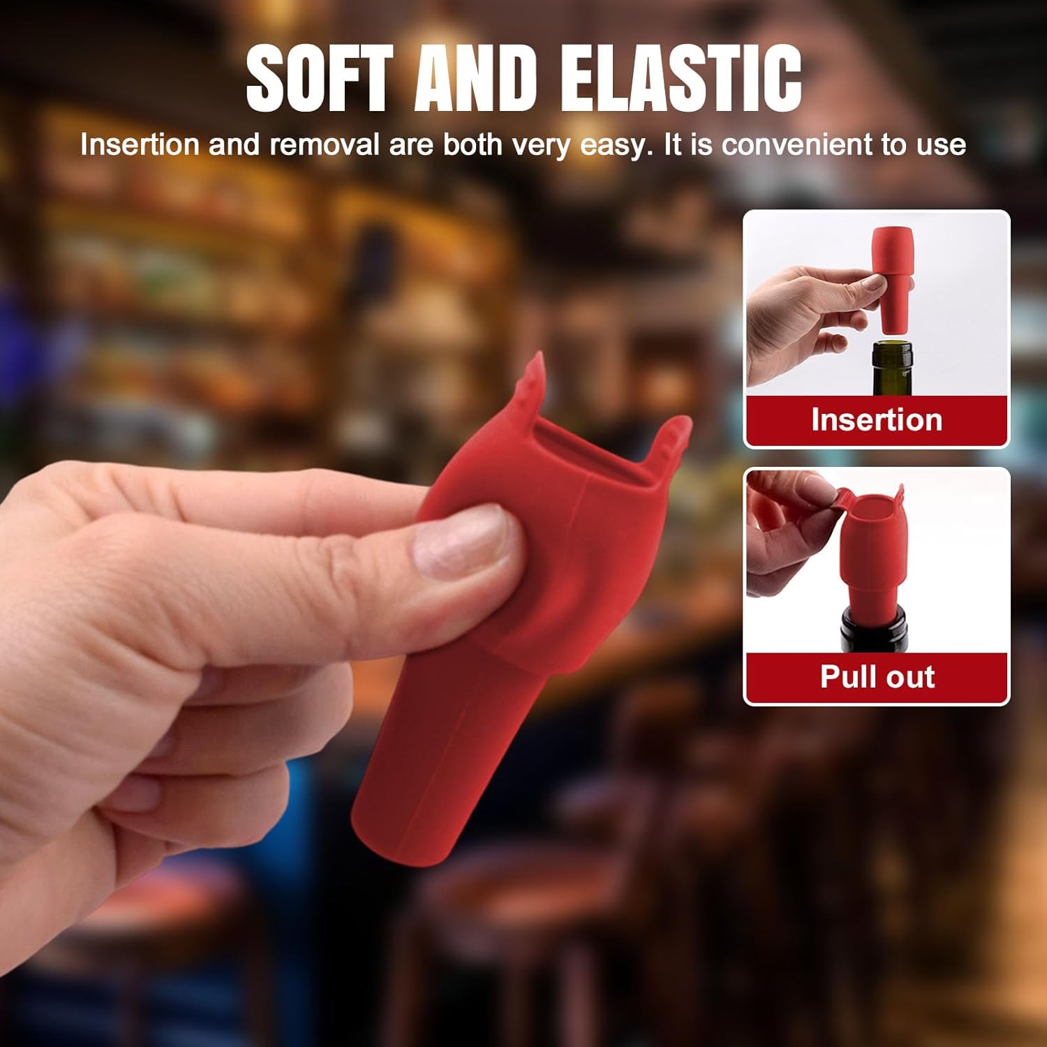 Silicone Wine Stopper for Wine Bottles, 2025 New Wine Stoppers for Wine Bottles, Seal Bottle Cover for Beer Champagne, Glass Bottle Sealer Covers Wine Stoppers for Home Use (12, All)