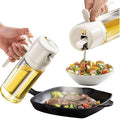 Glass 2-in-1 Olive Oil Sprayer & Dispenser - 18oz Food-Grade Bottle for Cooking, Salad & BBQ
