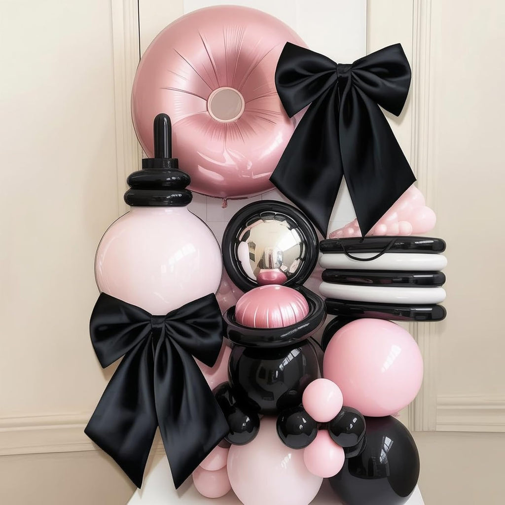 Black Bows Decor | 22x11 Inch Big Black Bows for Christmas Tree Topper & Weddings (3 Pack)