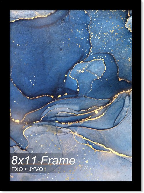 Fxojyvo 8x11 Picture Frame - Lightweight Black Frame for 8x11 Inch Photos | Perfect for Wall Display