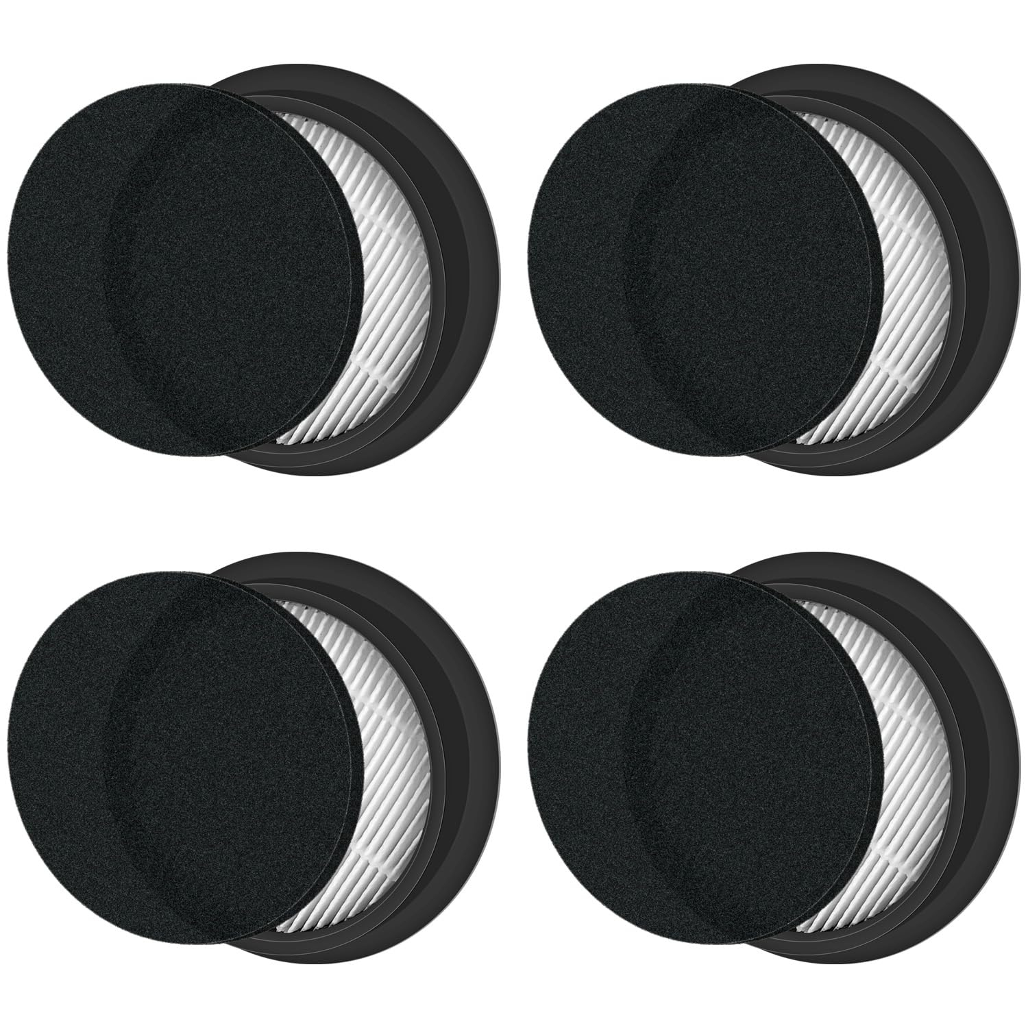 Slirceods Vacuum Cleaner Filter Replacement Compatible with SMOTURE VAC01/VAC02/VC70 Cordless Vacuum Cleaner&ozeeco EC01 Vacuum Cleaner Filter-4Pack