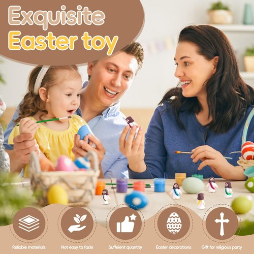 Hearkenlist 100Pcs Little Jesus Figures Jesus Love You Mini PVC to Hide and Seek Christmas Religious Party Favors Sunday School Baptism Gifts