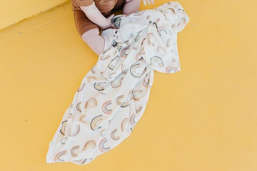 Copper Pearl Large Premium Knit Baby Swaddle Receiving Blanket Kona