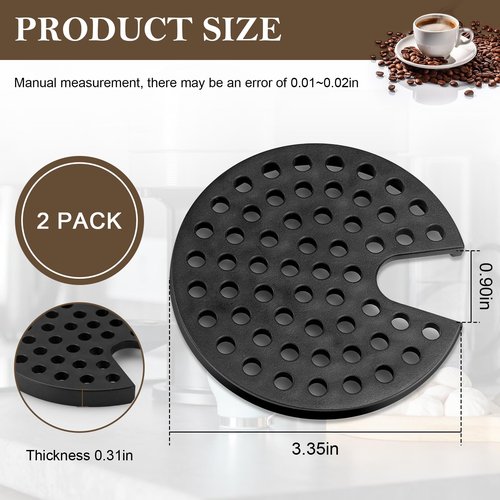 MS-624913 Grid for Coffee Maker Fit for Krups Nespresso Vertuo Next and Nexpresso Vertuo Next Grinder Models, Drip Tray Grid Cup Mug Rest for Nespresso Espresso Machine Replacement Parts, 2 Pack