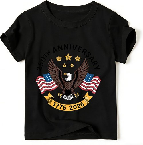 **USA 250th Anniversary Quick Dry Ice Silk Athletic T-Shirt - Patriotic Commemorative Tee for Men & Women | Size M, Color Black**