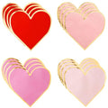 Heart Napkins - 48 PK - Bulk Heart Shaped Napkins Disposable for Valentine's Day Decorations Valentine Cocktail Napkins Paper Valentines Day Party Supplies for Kids Classroom Office Décor Gifts