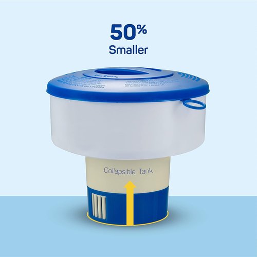 Floating Chlorine Dispenser - Skiennix Pool Chlorine Floater with Adjustable Flow Vents | 7-Inch Diameter, 3-Tablet Capacity