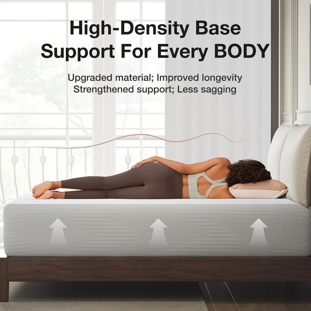 Novilla 14-Inch Twin Memory Foam Mattress - Cooling Gel for Pressure Relief | CertiPUR-US Certified