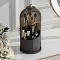 GAXmi Makeup Brush Holder - 360° Rotating Waterproof Organizer for Beauty Brushes | Black-Grey