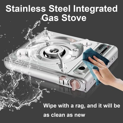 YINMANQ Detachable Grill Pan & Gas Stove Combo with Safety Auto-Eject | Portable Suitcase Design for Camping, Tailgating, Picnics, Indoor/Outdoor Cooking & Hot Pot