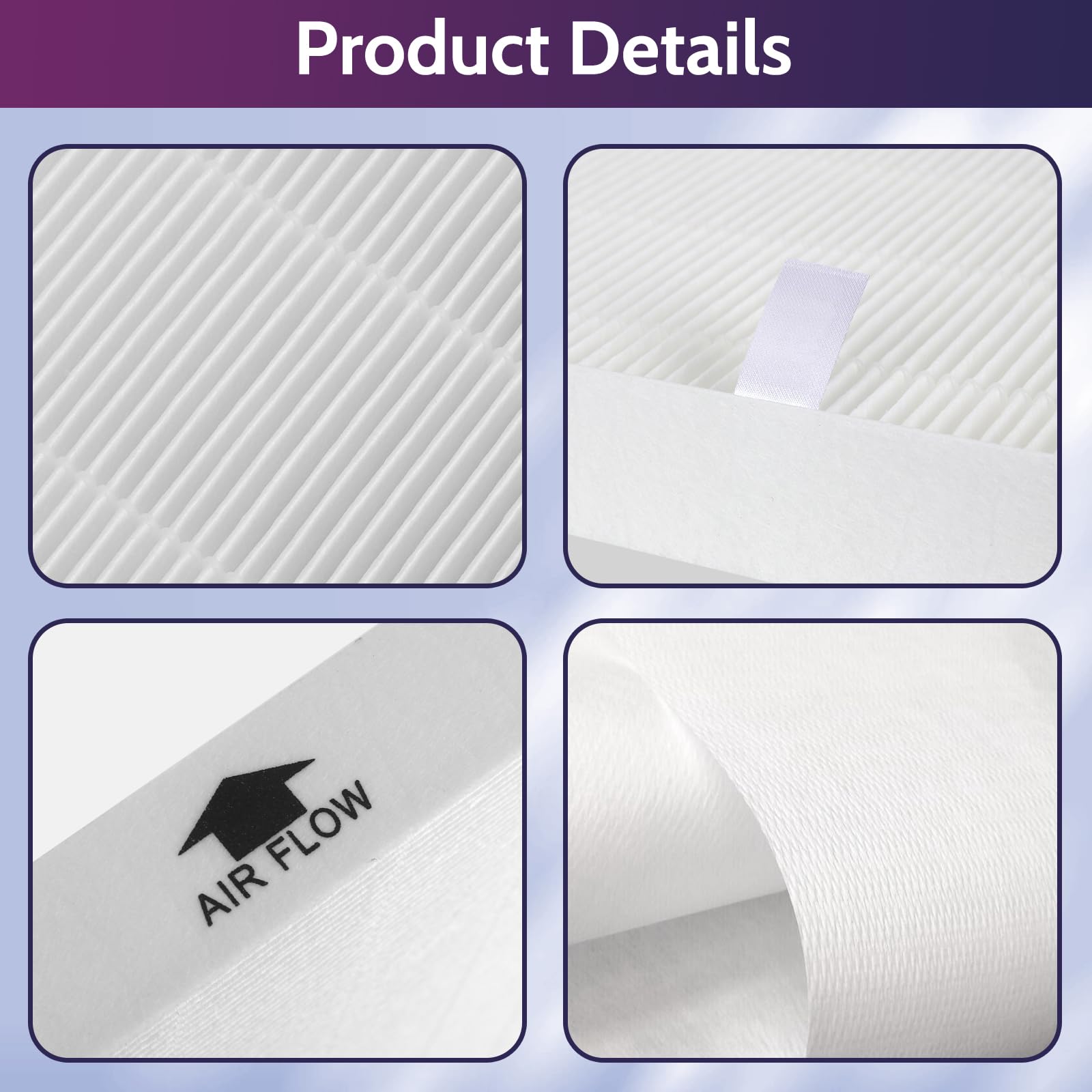 XBGG 2 Pack C545 HEPA Replacement Filter S Compatible with Winix C545 Air Purifier, Replaces Part 1712-0096-00 and 2522-0058-00, 2 HEPA Filter + 8 Pre-Filters