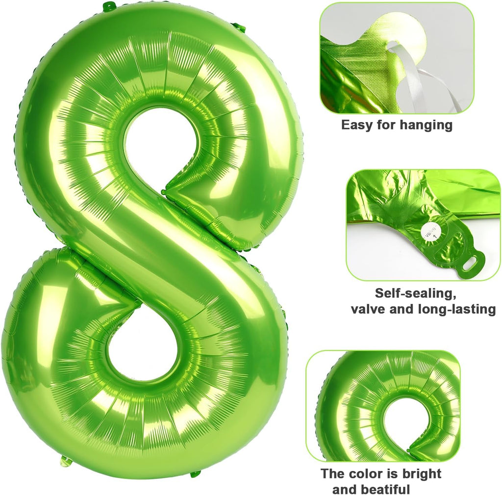 Numbers Balloon 3 - 40 Inch Large Light Green Birthday Decoration for Three-Year-Old Parties