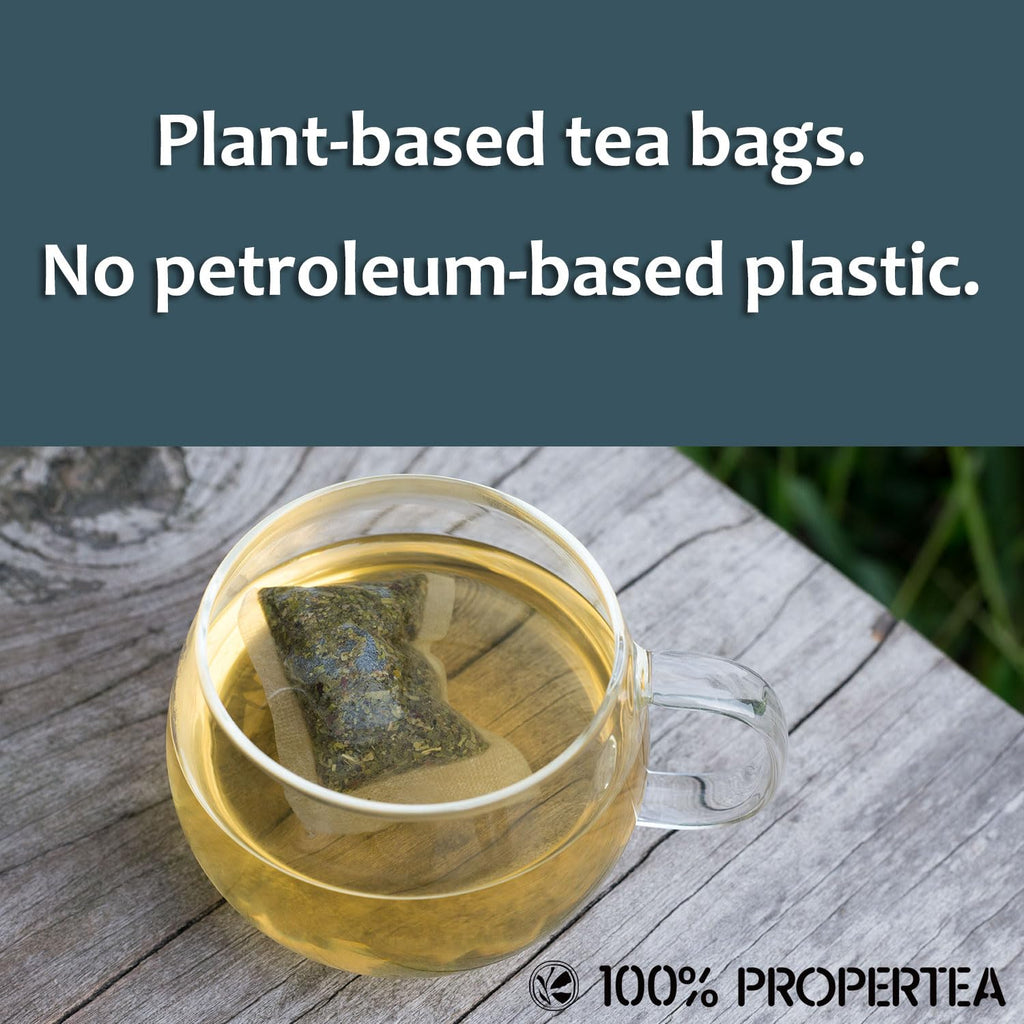Propertea Organic Green Tea Bags - 100 Count Eco-Friendly Resealable Pouch | Rich in Antioxidants, Hot or Iced