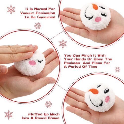 Civaner Plush Fake Snowballs - 120 Pcs for Indoor Christmas Fun | 2 Inch Classic Winter Decor